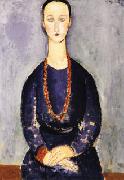 Woman with Red Necklace Amedeo Modigliani